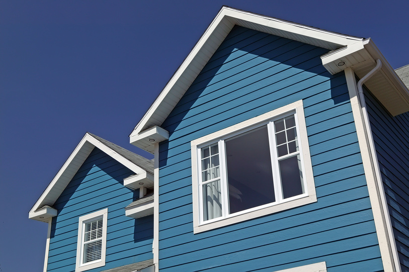blue residential house